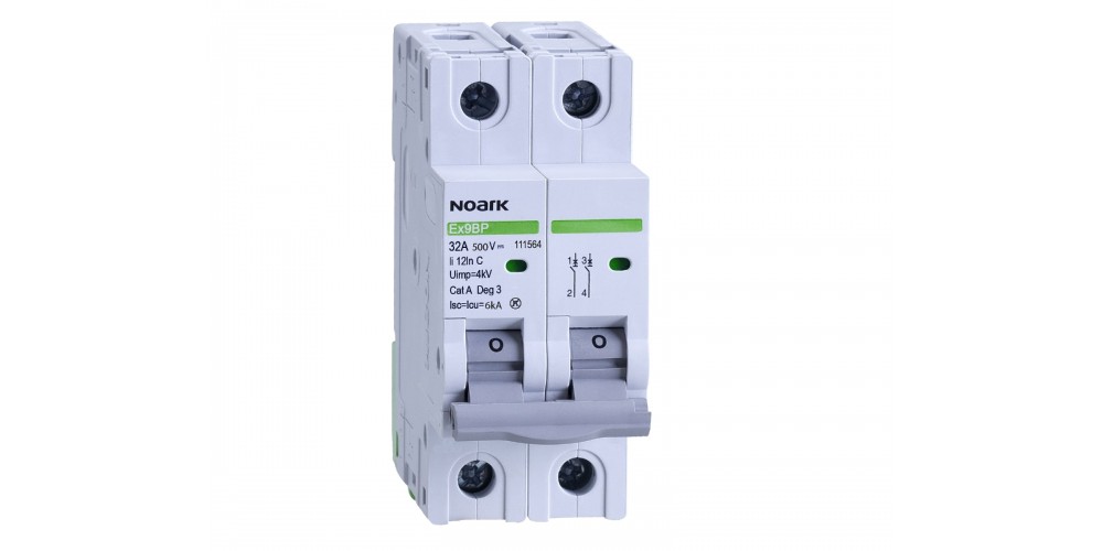 Mini intrerupator fotovoltaic DC 6KA EX9BP 2P 500V C40 Noark